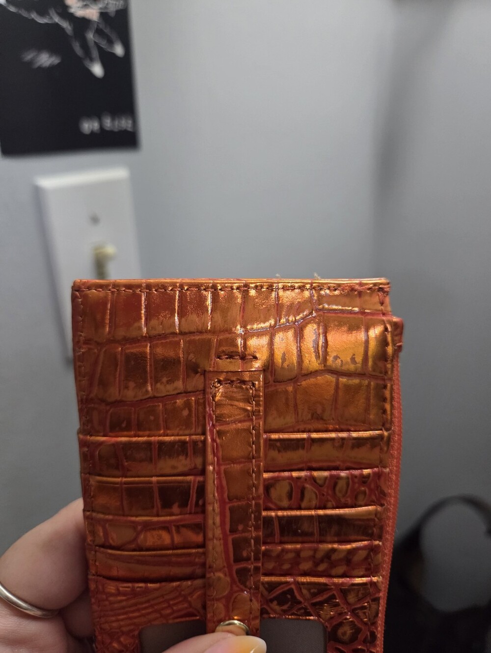 brahmin orange potion credit card wallet - Picture 3 of 6